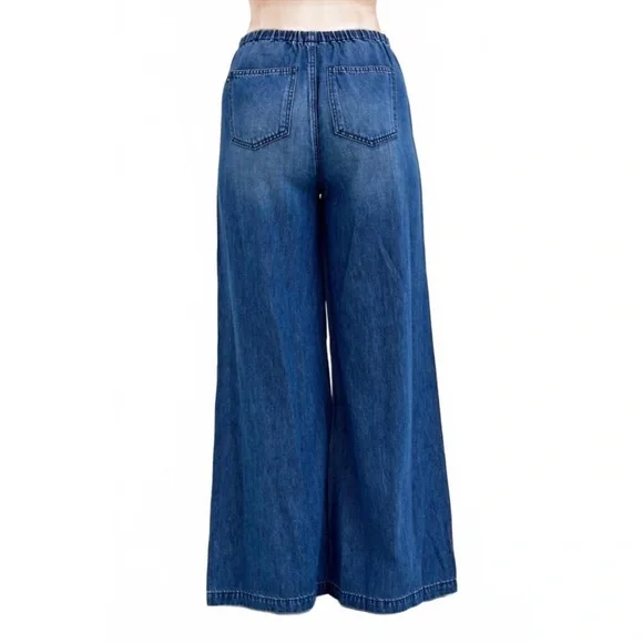 NWT Judy Blue Featherweight Palazzo Fit Jeans High Waist Wide Leg Flowy Fabric - Picture 3 of 5